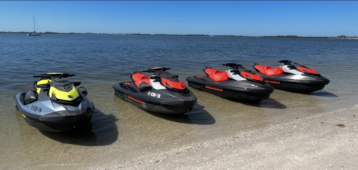Seaside Island Adventures jet skis prepared for a safe Anna Maria Island rental